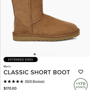 UGG Men CLASSIC SHORT BOOT